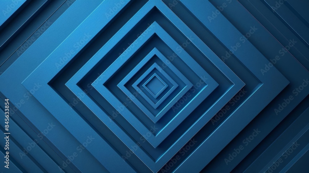 Obraz premium welcoming blue square banner with precise alignment eyecatching geometric design