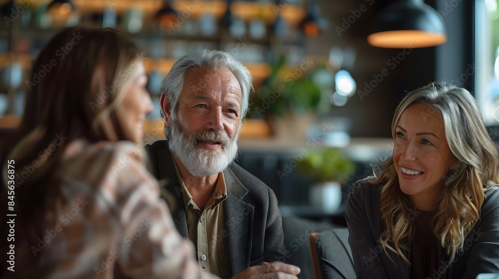 Senior Couple Discussing Retirement Plans With Insurance Advisor Senior Couple Discussing Retirement Plans With Insurance Advisor