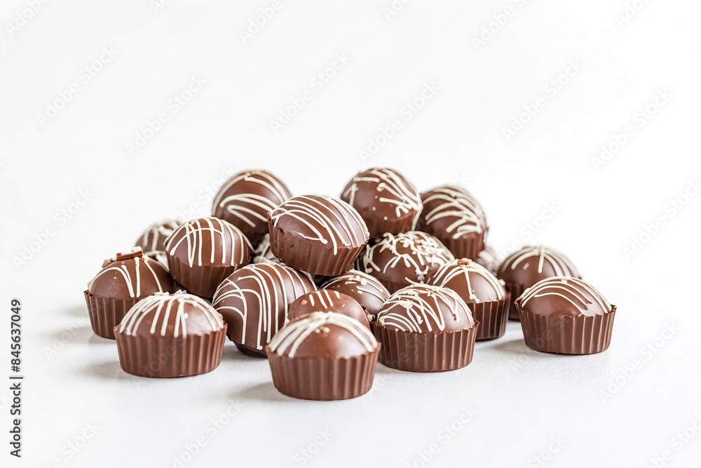 Chocolate Truffles with White Drizzle Chocolate Truffles with White Drizzle