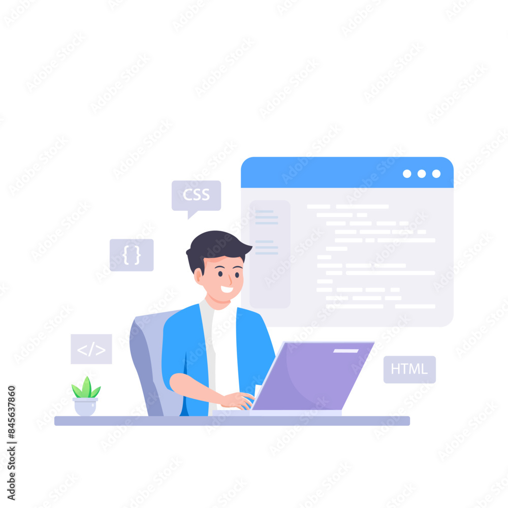 Web development modern flat design vector concept. Web development modern flat design vector concept.