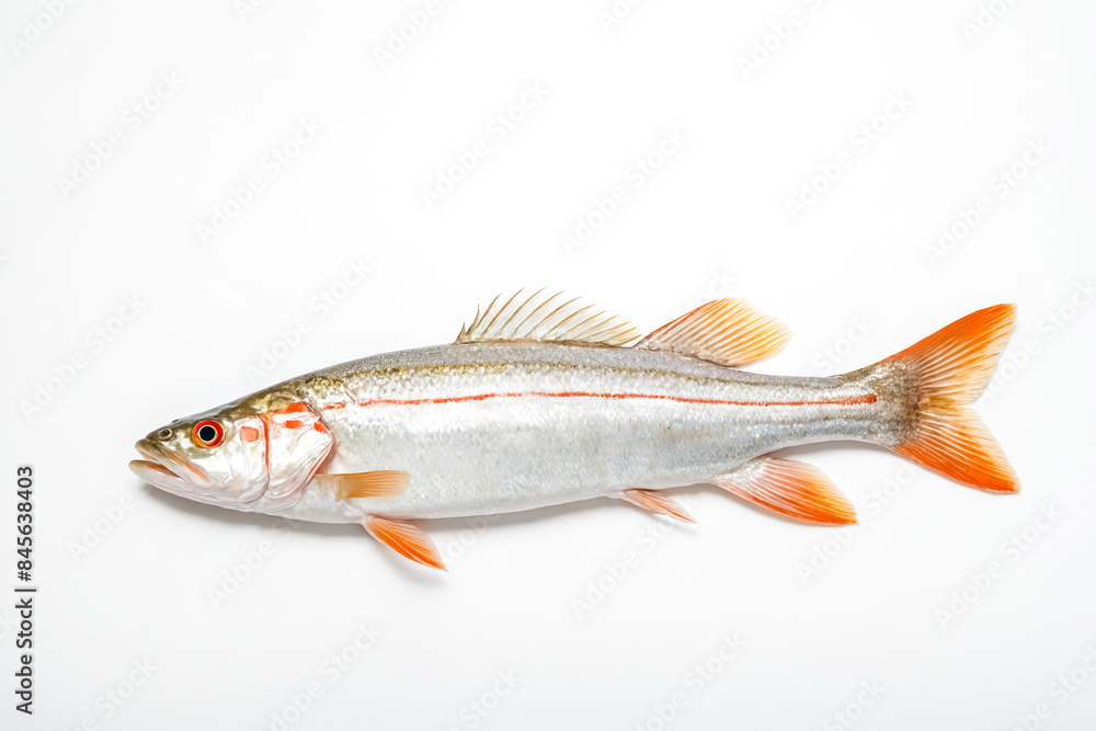 Fresh Red Snapper Fish on White Background Fresh Red Snapper Fish on White Background