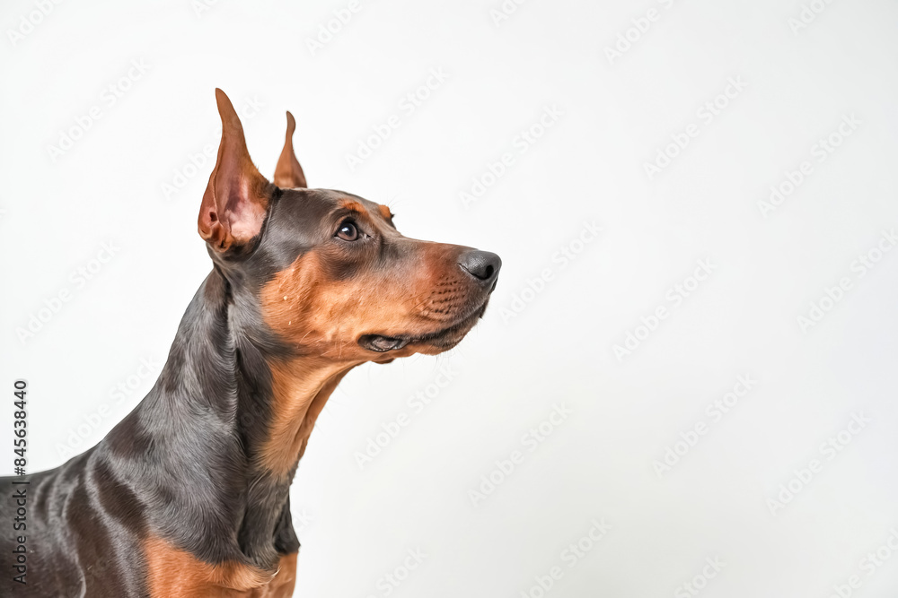 Portrait of a Black and Tan Dog with Large Ears Portrait of a Black and Tan Dog with Large Ears
