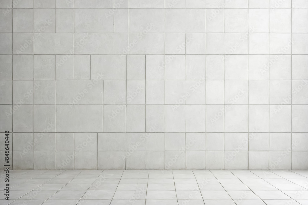 White Tile Wall and Floor Background White Tile Wall and Floor Background