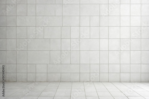 White Tile Wall and Floor Background