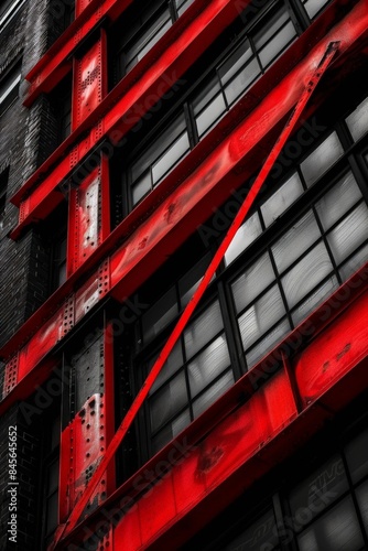 Industrial building in blac...