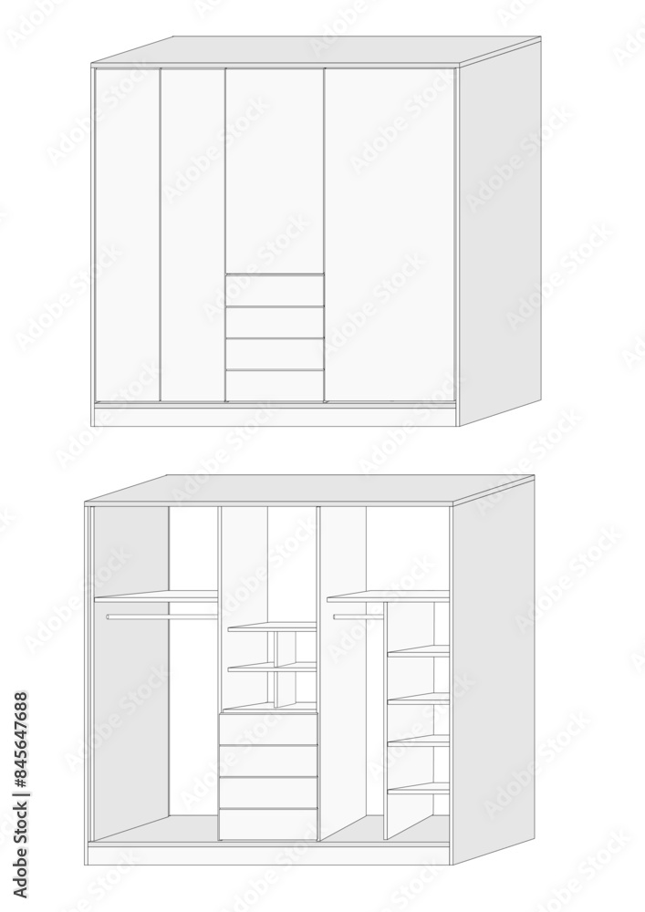 Gaurda-Roupa em MDF (Closet) Gaurda-Roupa em MDF (Closet)