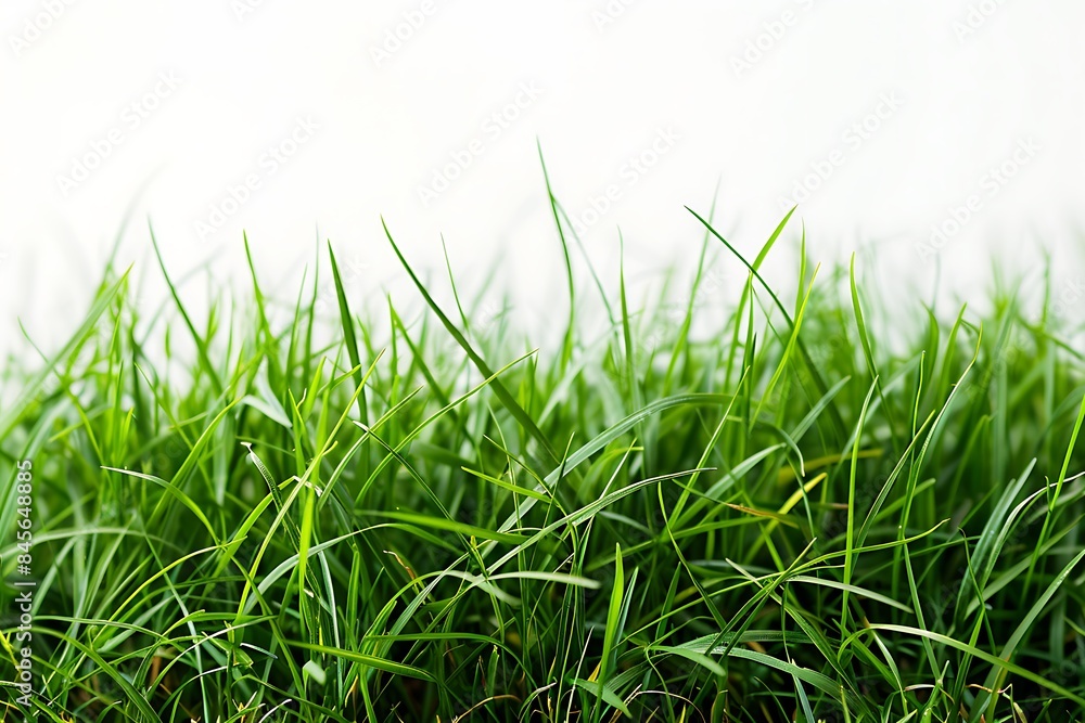 Fototapeta premium Fresh Green Grass on Transparent Background - Spring or Summer Landscapes
