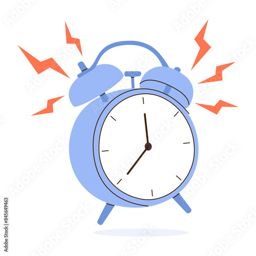 Clock and thunder bolt icons. Limited discount. alarm clock is ringing and notifying of limited time promotion banner