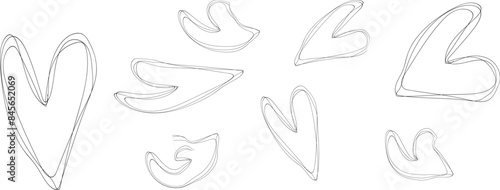 Set of female icons for beauty salon, self love concept. Continius line art hand and heart, aesthetic symbol, logo, tattoo. Vector illustration