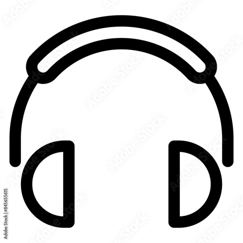 headset line icon vector illustration isolated on white background
