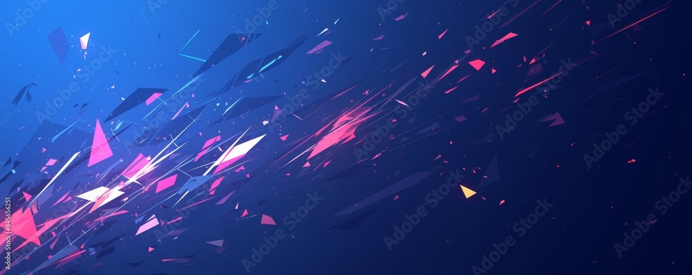 Abstract background with an explosion of geometric shapes Abstract background with an explosion of geometric shapes