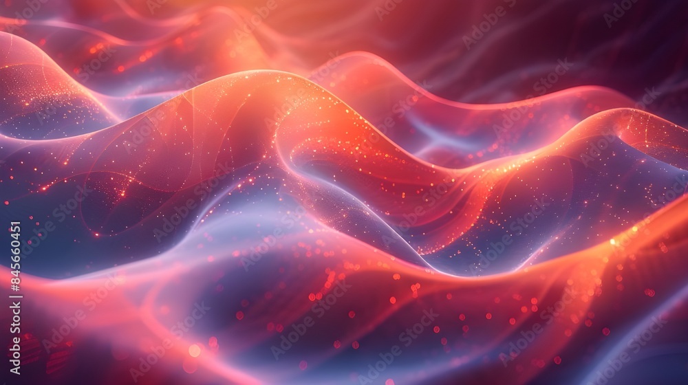 Fototapeta premium Elements with abstract 3D shapes and a holographic touch. Futuristic environment concept.
