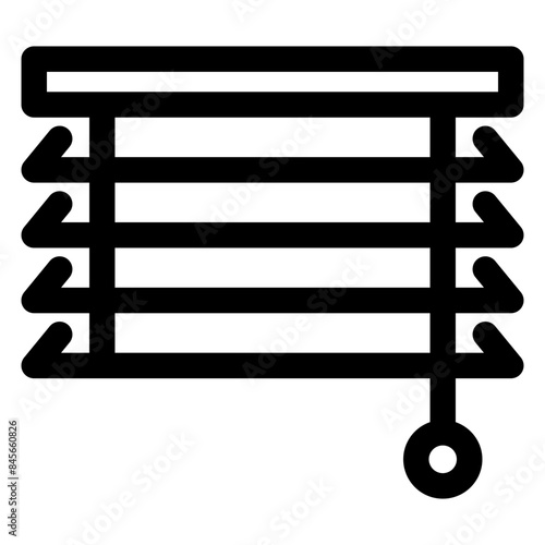 blinds line icon vector illustration isolated on white background