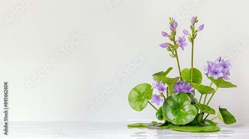 Isolate a water hyacinth plant in a white background