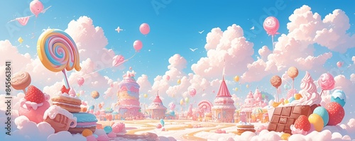 Candy land is a dreamlike world filled with sweets and treats