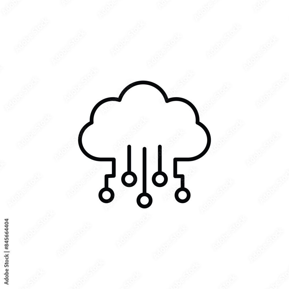 iot icon vector cloud icon with wifi iot icon vector cloud icon with wifi