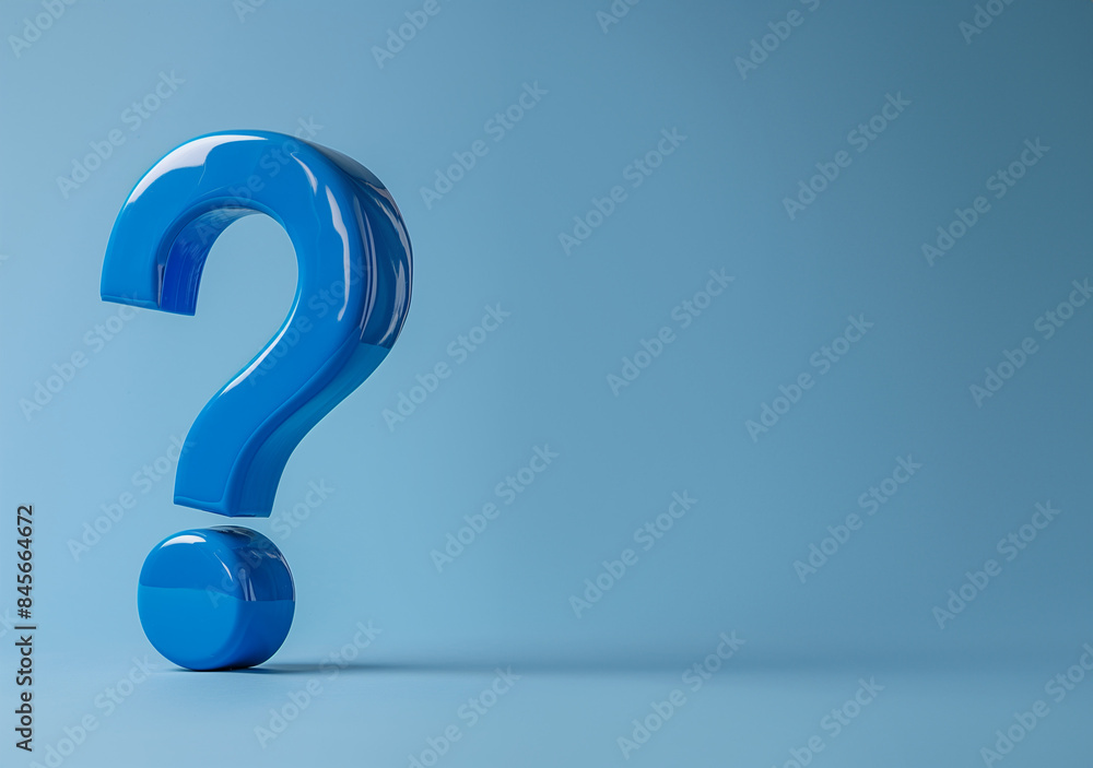 plastic ? question mark faq symbol isolated on plain blue studio background with blank text space plastic ? question mark faq symbol isolated on plain blue studio background with blank text space