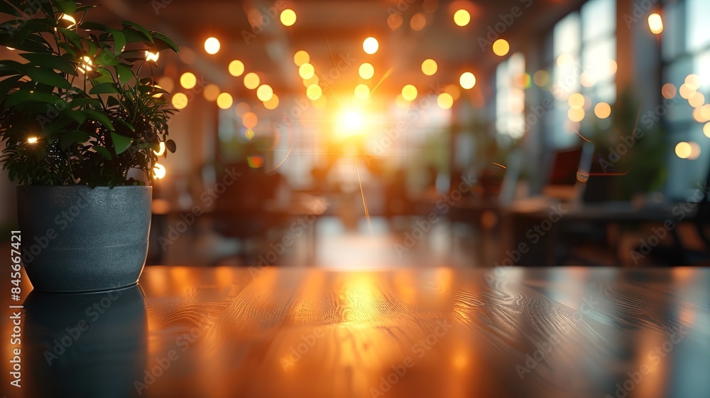 Business office with blurred people. Abstract light bokeh at office interior background for design Business office with blurred people. Abstract light bokeh at office interior background for design