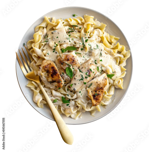 Plate of Creamy Herb Chicke...