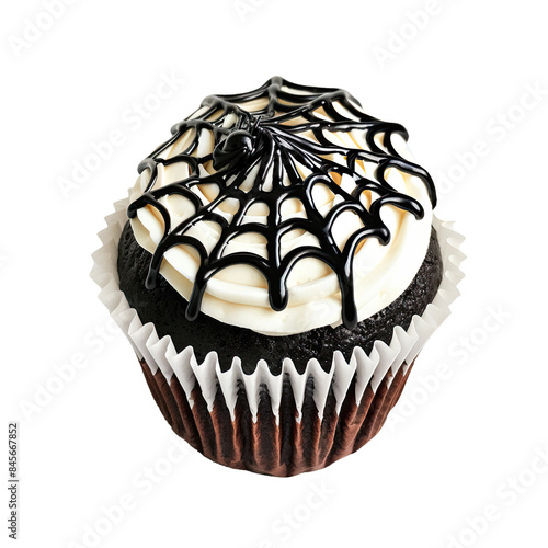 Halloween Spider Web Cupcak...