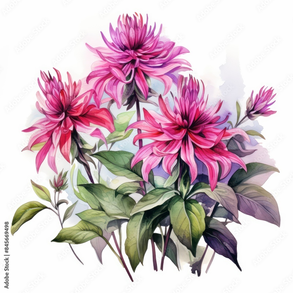 Obraz premium Beebalm, isolated on white background