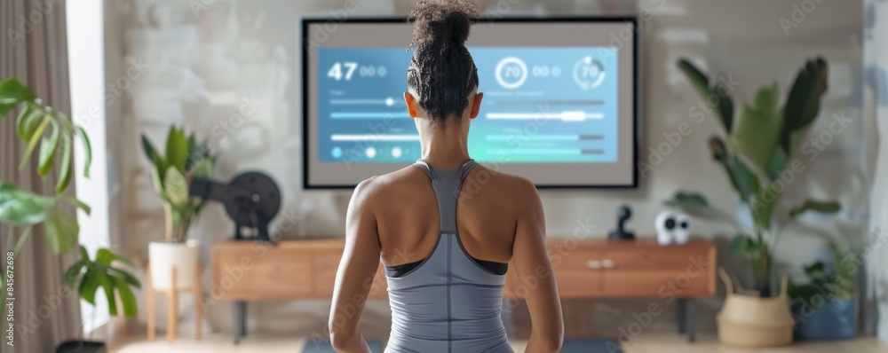 © Павел Озарчук - Online fitness coaching platform mockup with live classes and progress tracking, great for fitness instructors and wellness coaches, 4K hyperrealistic photo. © Павел Озарчук - Online fitness coaching platform mockup with live classes and progress tracking, great for fitness instructors and wellness coaches, 4K hyperrealistic photo.