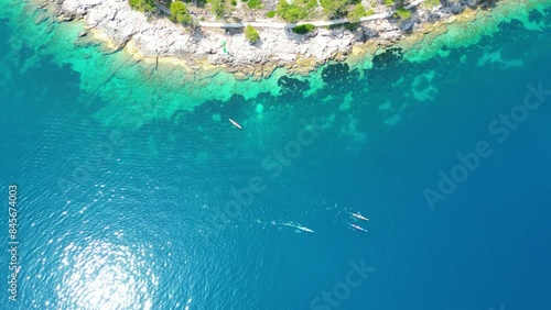 Božava (Bozava) is a charming village located on Dugi Otok, Croatia, perfect for a serene summer getaway captured by drone photo
