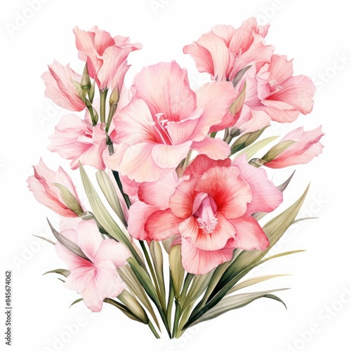 Gladiolus, isolated on white background