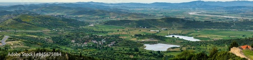 Wallpaper Mural Panoramic image from Kanina castle showing countryside  scenery  in Vlore, southern Albania.  Torontodigital.ca