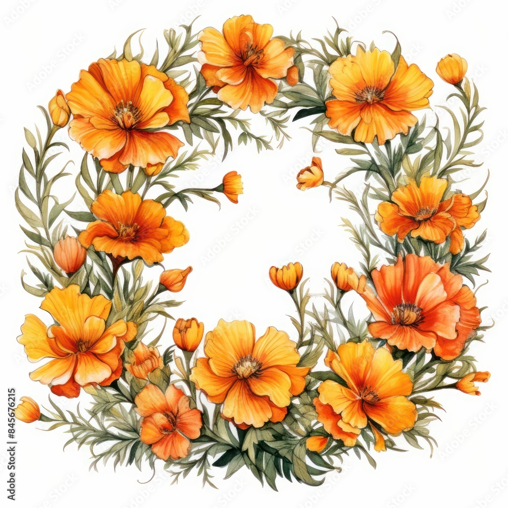Marigold, isolated on white background Marigold, isolated on white background