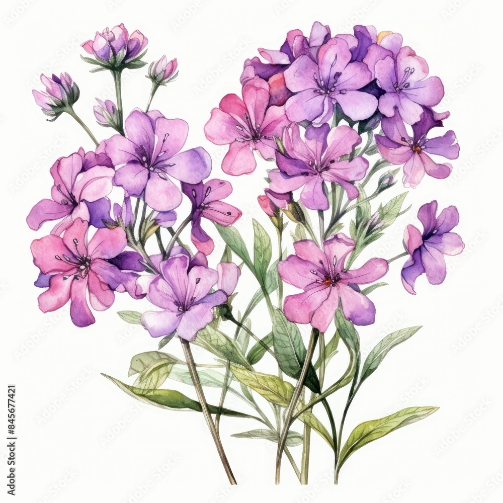 Verbena, isolated on white background Verbena, isolated on white background