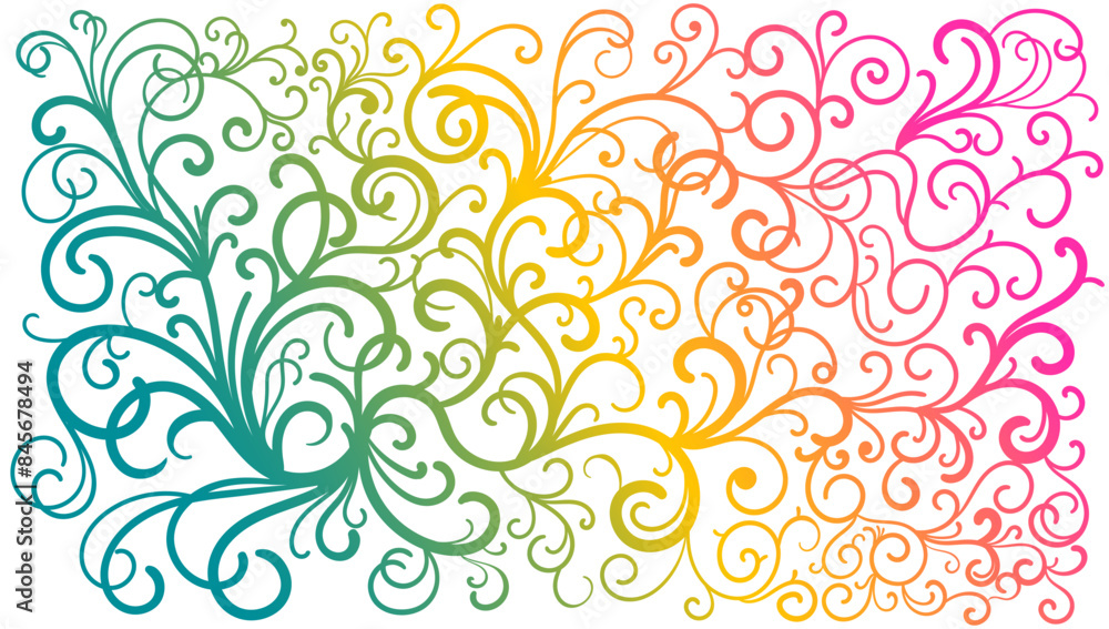 Curly hand drawn pattern, not seamless, curly background isolated on white, banner, card, backdrop Curly hand drawn pattern, not seamless, curly background isolated on white, banner, card, backdrop