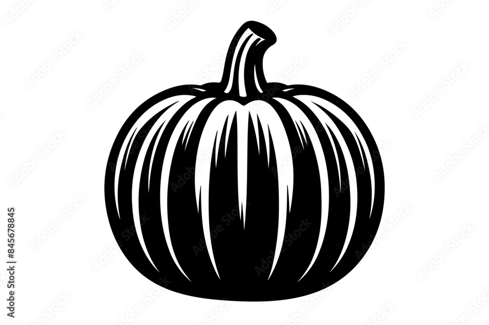 Pumpkin silhouette vector illustration. Pumpkin silhouette vector illustration.