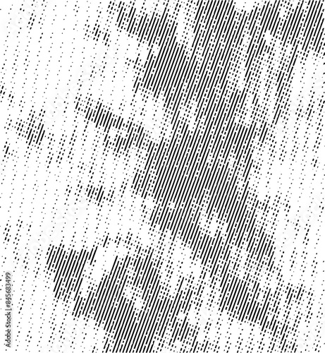 Fully editable vector element. Grunge lines texture. Abstract textured effect. Black isolated on white background. Vector Format Illustration