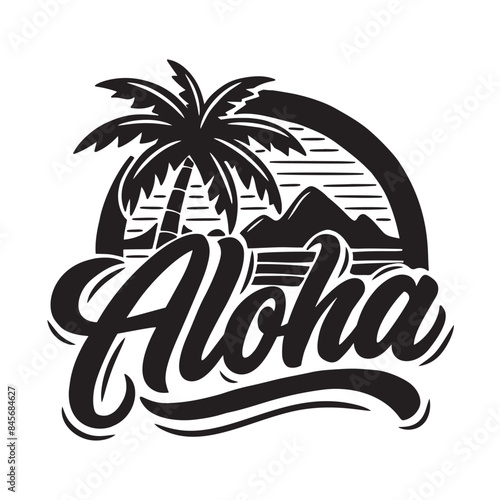 Aloha Hawaii T Shirt Design. Vector illustration