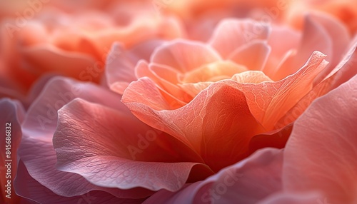 Wallpaper Mural A close-up photo of a rose with dew drops, shining light Torontodigital.ca