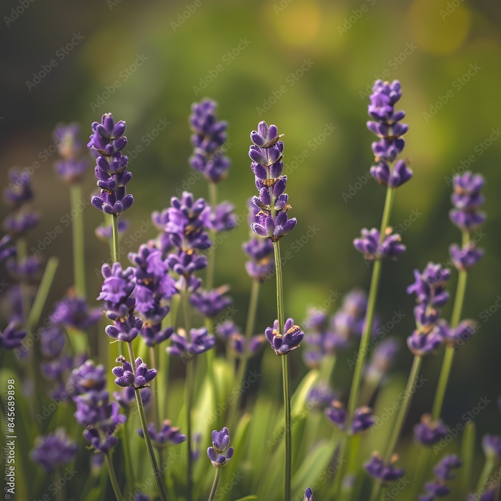 Lavender Blossoms in a Field of Green Lavender Blossoms in a Field of Green