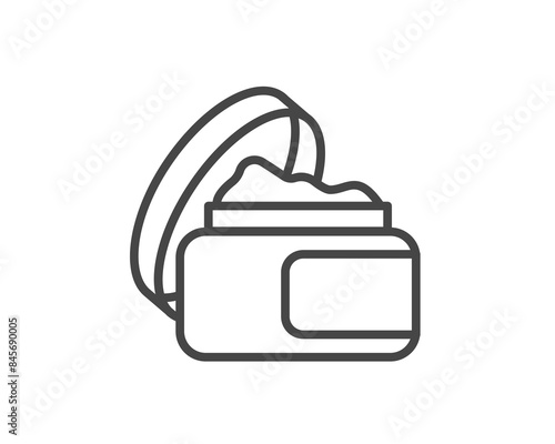 Vector icons of beauty, cosmetics and care. Bottle, jar, shower gel, face cream, body lotion, spray, ointment, paste.