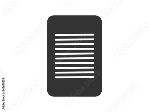 Illustration a vector icon depicting documents, suitable for web and mobile applications, isolated for use in graphic and design.