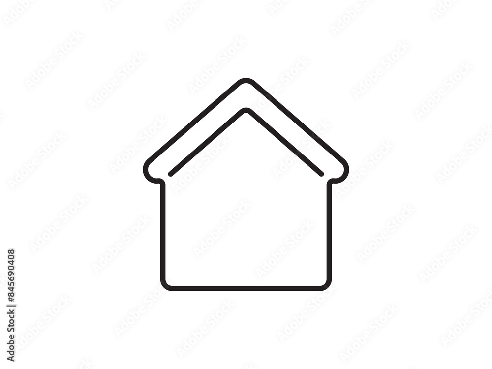 Icon a house representation, isolated against a clean background. This simple vector symbol evokes a sense of warmth and security, embodying the concept of home. Icon a house representation, isolated against a clean background. This simple vector symbol evokes a sense of warmth and security, embodying the concept of home.