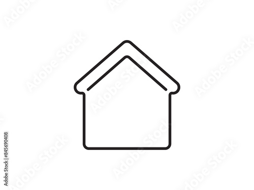 Icon a house representation, isolated against a clean background. This simple vector symbol evokes a sense of warmth and security, embodying the concept of home.