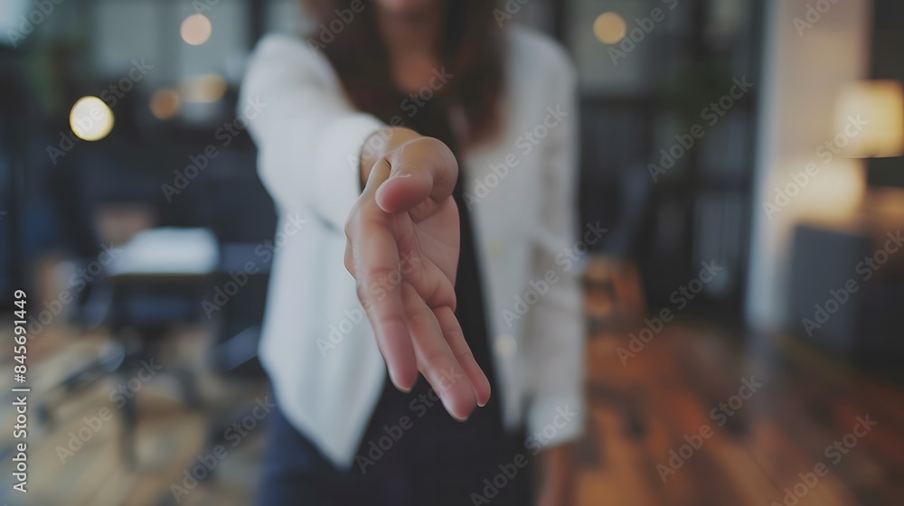 bussines woman invite you to shake hands suitable for business and partnership concepts job seeker hiring bussines woman invite you to shake hands suitable for business and partnership concepts job seeker hiring