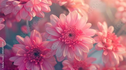 Pink Chrysanthemum Flowers Bloom