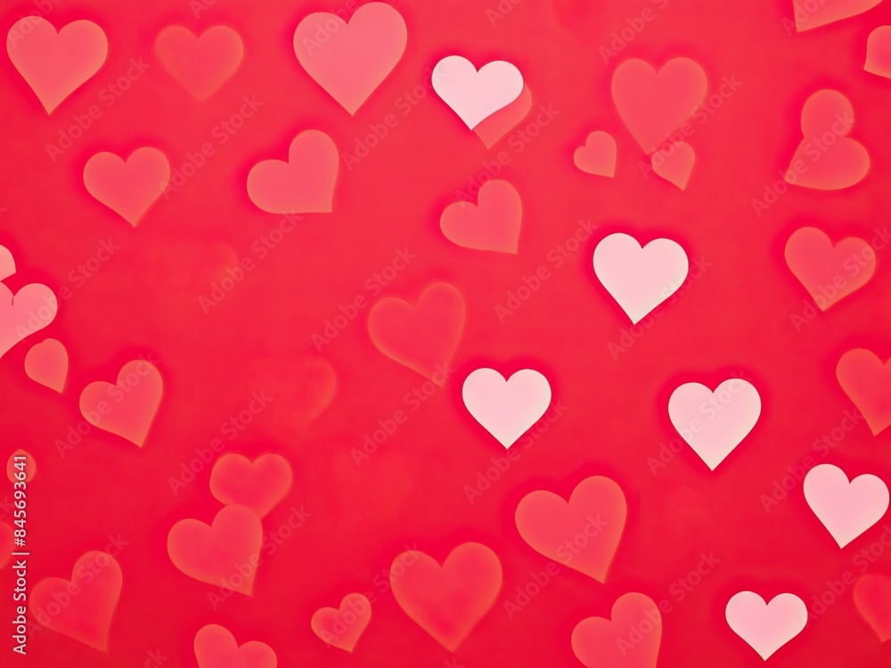 Red background with hearts made on free photo paper Red background with hearts made on free photo paper