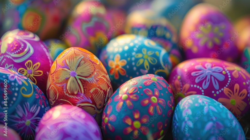 Vibrant Easter Egg Photo from Traditional Festive Celebration