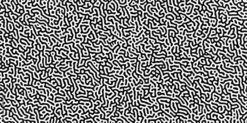 Abstract truing organic wallpaper Turing reaction diffusion monochrome seamless pattern with chaotic motion. Generative algorithm psychedelic background. Reaction-diffusion or truing pattern formation Abstract truing organic wallpaper Turing reaction diffusion monochrome seamless pattern with chaotic motion. Generative algorithm psychedelic background. Reaction-diffusion or truing pattern formation