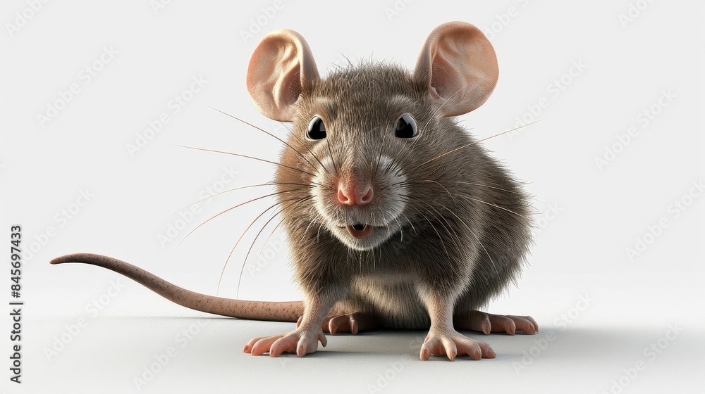 a rat animal clipart, clay style, 3D render, pastel, isolated on white background a rat animal clipart, clay style, 3D render, pastel, isolated on white background