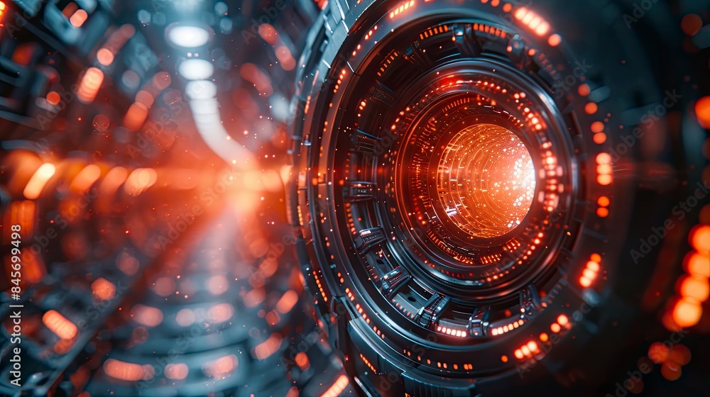 Obraz premium Futuristic scene of the world