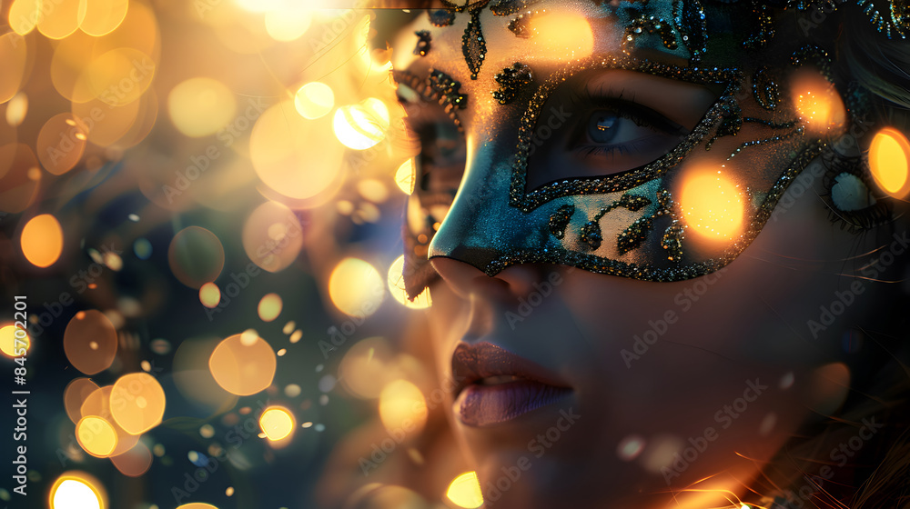 Beautiful woman in a masquerade mask Beautiful woman in a masquerade mask