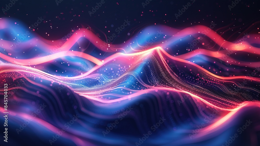 Abstract, digital and background waves. Wallpaper, futuristic and particles for digital, design and illustrative art with creativity Abstract, digital and background waves. Wallpaper, futuristic and particles for digital, design and illustrative art with creativity